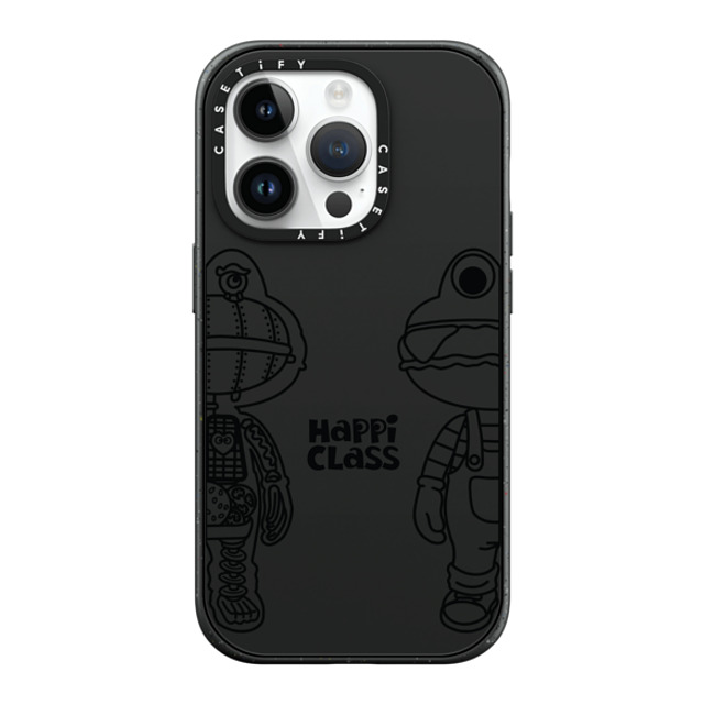 HEROCROSS x CASETiFY iPhone 14 Pro ケース マットブラック インパクトケース MagSafe対応 Happi Class X-Kun (Black) By Herocross