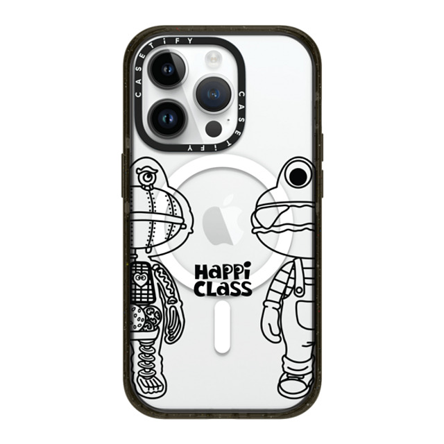 HEROCROSS x CASETiFY iPhone 14 Pro ケース ブラック インパクトケース MagSafe対応 Happi Class X-Kun (Black) By Herocross