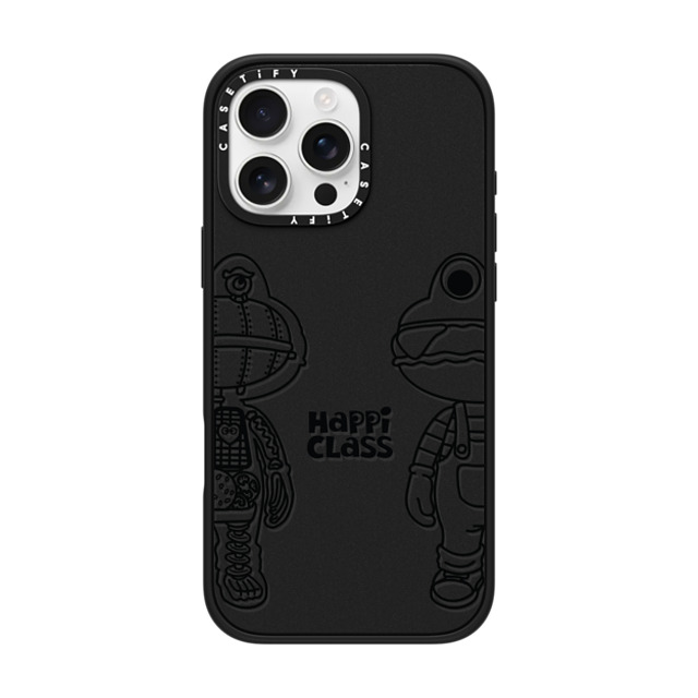 HEROCROSS x CASETiFY iPhone 16 Pro Max ケース マットブラック インパクトケース MagSafe対応 Happi Class X-Kun (Black) By Herocross