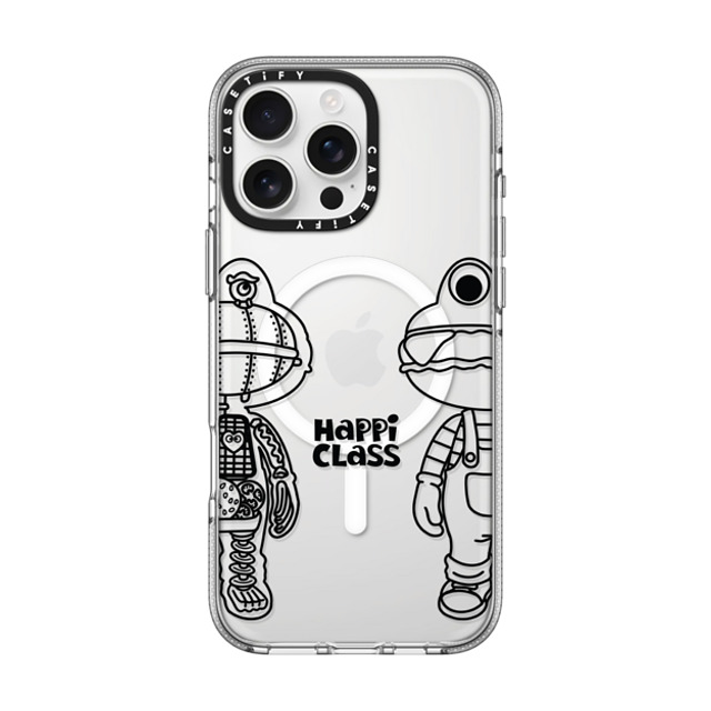 HEROCROSS x CASETiFY iPhone 16 Pro Max ケース クリア クリア ケース MagSafe対応 Happi Class X-Kun (Black) By Herocross