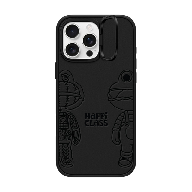 HEROCROSS x CASETiFY iPhone 16 Pro Max ケース マットブラック インパクトリングスタンドケース MagSafe対応 Happi Class X-Kun (Black) By Herocross