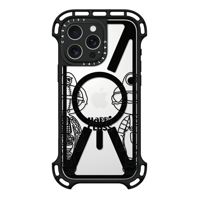 HEROCROSS x CASETiFY iPhone 16 Pro Max ケース ブラック ウルトラ バウンスケース MagSafe対応 Happi Class X-Kun (Black) By Herocross