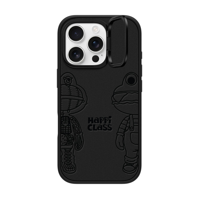 HEROCROSS x CASETiFY iPhone 16 Pro ケース マットブラック インパクトリングスタンドケース MagSafe対応 Happi Class X-Kun (Black) By Herocross