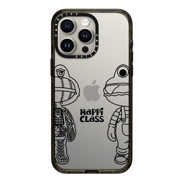 HEROCROSS x CASETiFY iPhone 15 Pro Max ケース ブラック インパクトケース Happi Class X-Kun (Black) By Herocross