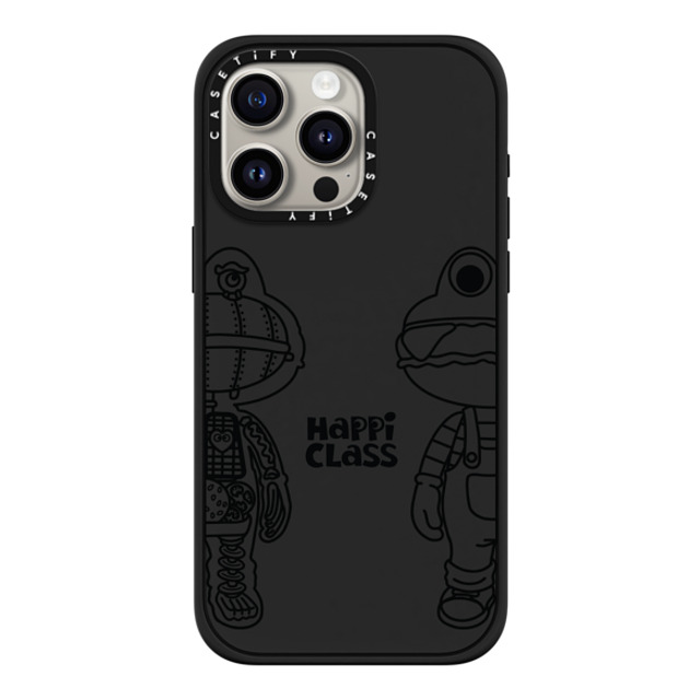 HEROCROSS x CASETiFY iPhone 15 Pro Max ケース マットブラック インパクトケース MagSafe対応 Happi Class X-Kun (Black) By Herocross