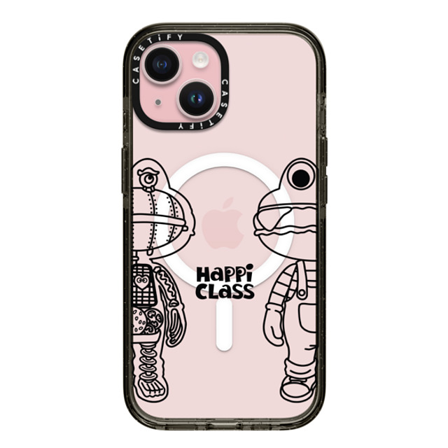 HEROCROSS x CASETiFY iPhone 15 ケース ブラック インパクトケース MagSafe対応 Happi Class X-Kun (Black) By Herocross