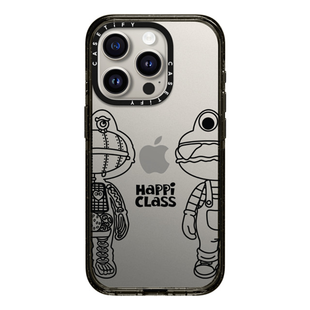 HEROCROSS x CASETiFY iPhone 15 Pro ケース ブラック インパクトケース Happi Class X-Kun (Black) By Herocross