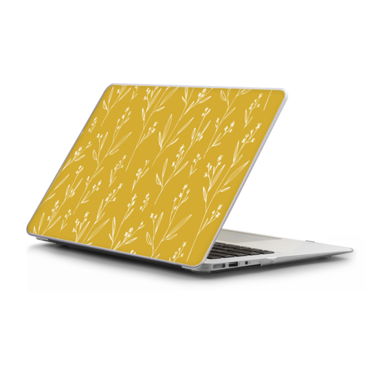 A1466 Case Yellow Romantic Beautiful Floral Tulip Plastic Hard Shell Compatible Mac Air 11 Pro 13 15 MacBook Case Protection for MacBook 2016-2019 Version