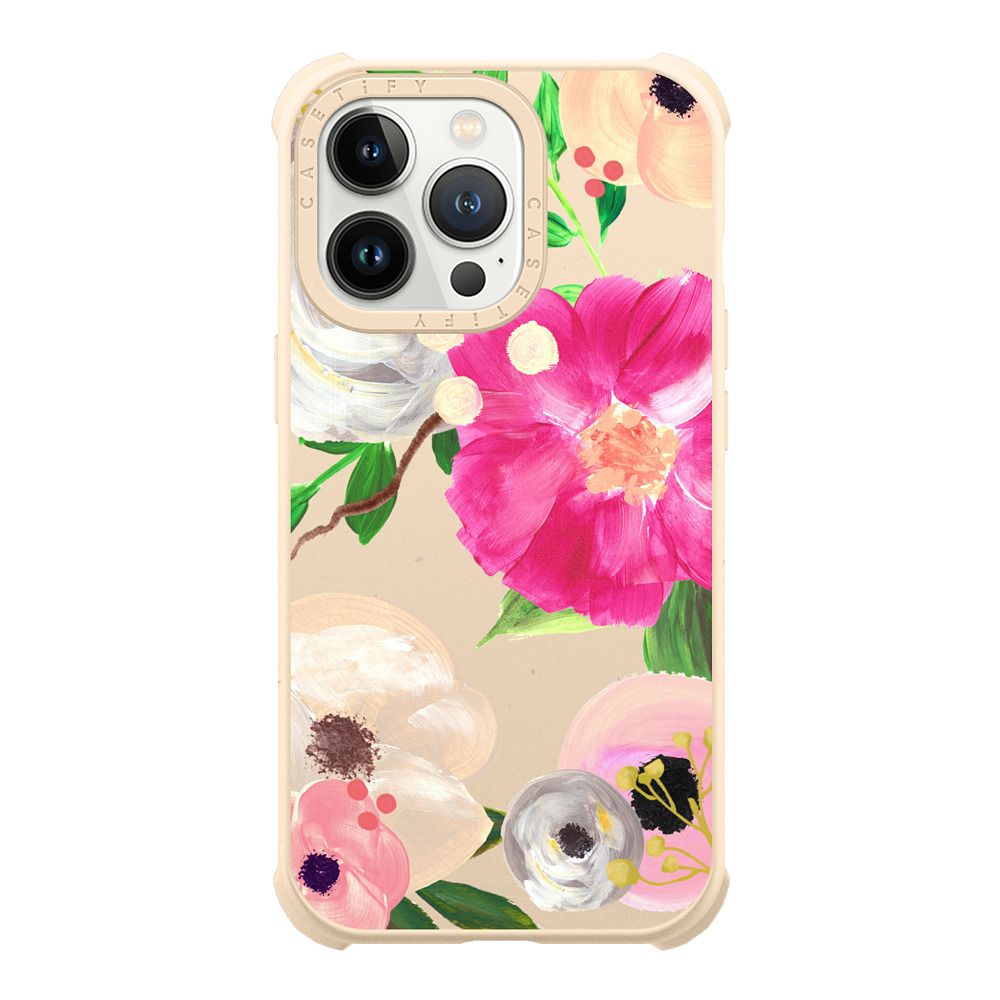 Ultra Compostable iPhone 13 Pro Case - Hand-Painted Flowers