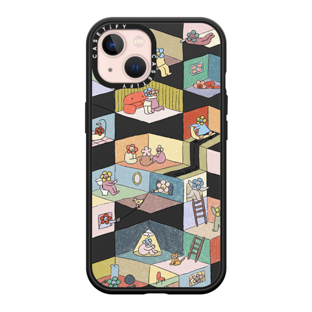 Kina and Tam x CASETiFY iPhone 13 ケース マットブラック インパクトケース MagSafe対応 HUMAN EXPERIENCE