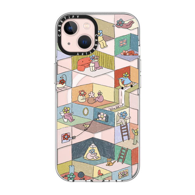 Kina and Tam x CASETiFY iPhone 13 ケース クリア クリア ケース MagSafe対応 HUMAN EXPERIENCE