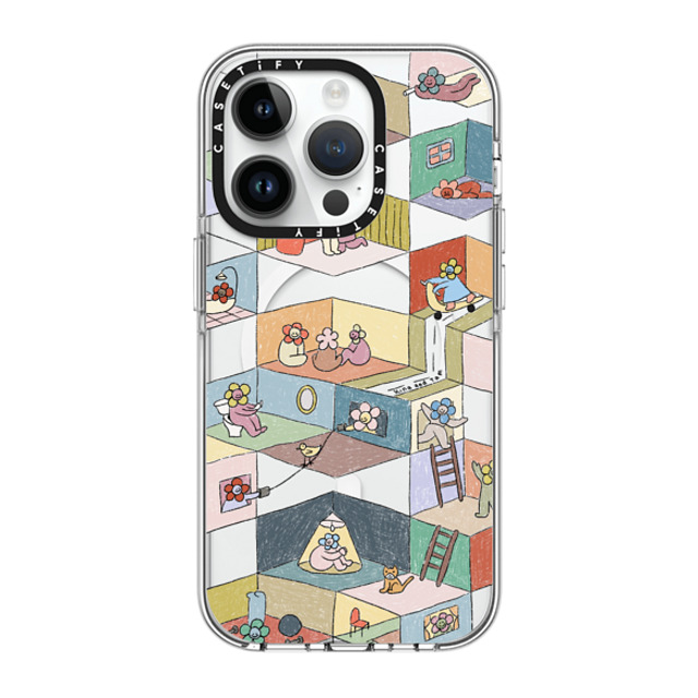 Kina and Tam x CASETiFY iPhone 14 Pro ケース クリア クリア ケース MagSafe対応 HUMAN EXPERIENCE