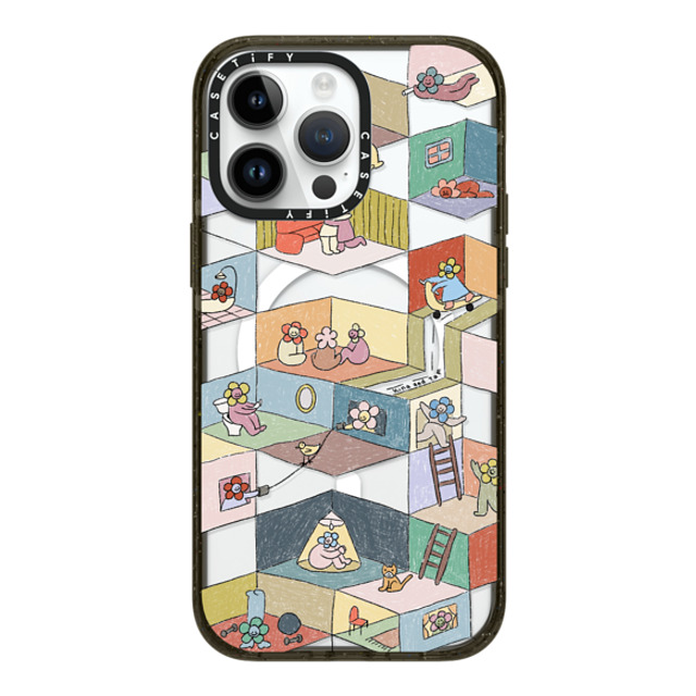 Kina and Tam x CASETiFY iPhone 14 Pro Max ケース ブラック インパクトケース MagSafe対応 HUMAN EXPERIENCE