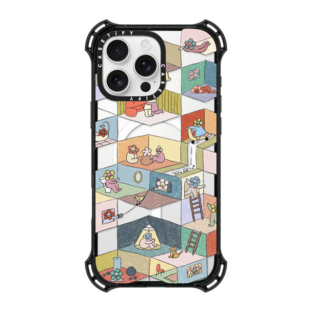 Kina and Tam x CASETiFY iPhone 16 Pro Max ケース ブラック バウンスケース HUMAN EXPERIENCE