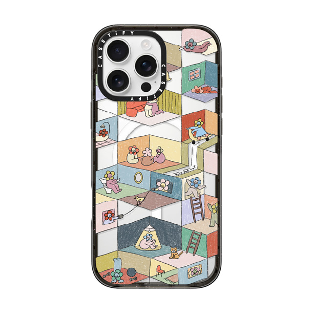 Kina and Tam x CASETiFY iPhone 16 Pro Max ケース ブラック インパクトケース MagSafe対応 HUMAN EXPERIENCE