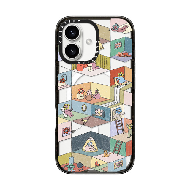 Kina and Tam x CASETiFY iPhone 16 ケース ブラック インパクトケース MagSafe対応 HUMAN EXPERIENCE