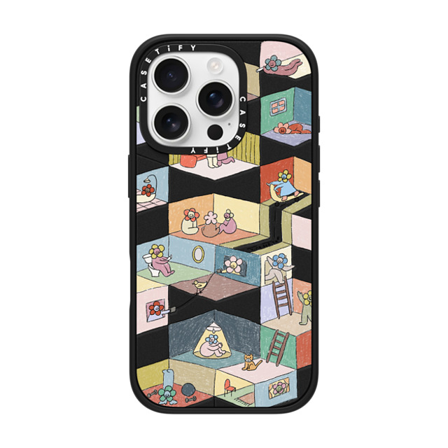 Kina and Tam x CASETiFY iPhone 16 Pro ケース マットブラック インパクトケース MagSafe対応 HUMAN EXPERIENCE