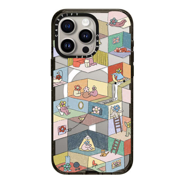 Kina and Tam x CASETiFY iPhone 15 Pro Max ケース ブラック インパクトケース MagSafe対応 HUMAN EXPERIENCE