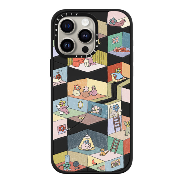 Kina and Tam x CASETiFY iPhone 15 Pro Max ケース マットブラック インパクトケース MagSafe対応 HUMAN EXPERIENCE