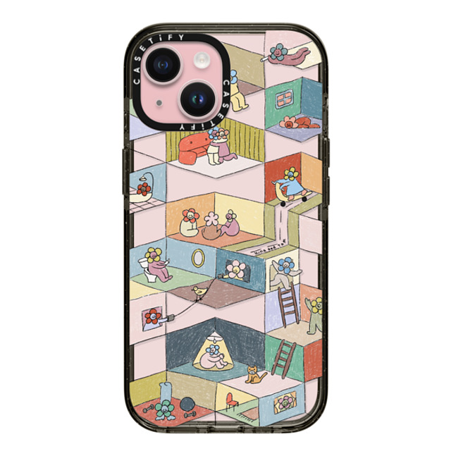 Kina and Tam x CASETiFY iPhone 15 ケース ブラック インパクトケース HUMAN EXPERIENCE