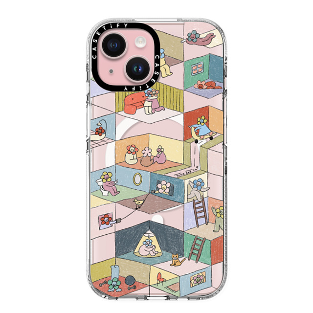 Kina and Tam x CASETiFY iPhone 15 ケース クリア クリア ケース MagSafe対応 HUMAN EXPERIENCE