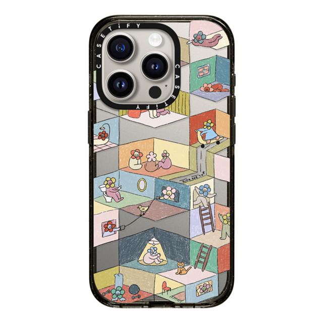 Kina and Tam x CASETiFY iPhone 15 Pro ケース ブラック インパクトケース HUMAN EXPERIENCE