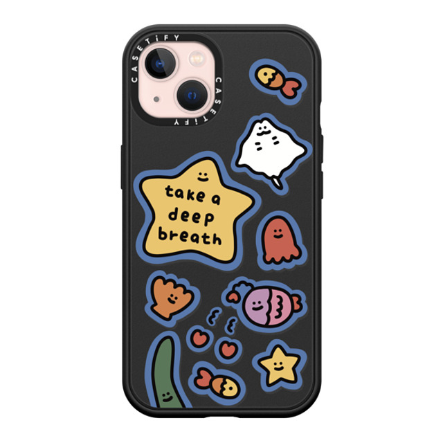 SHAO SHAO x CASETiFY iPhone 13 ケース マットブラック インパクトケース MagSafe対応 TAKE A DEEP BREATH BY SHAO SHAO