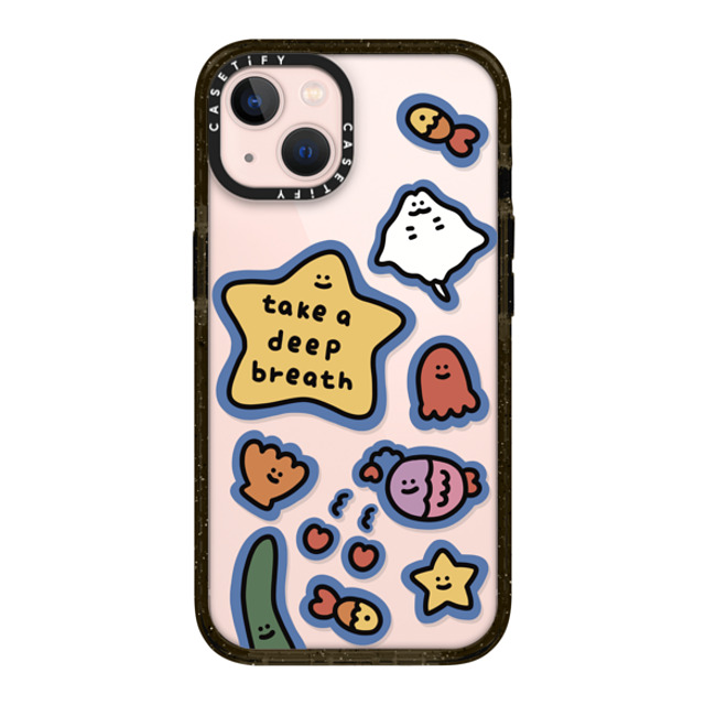 SHAO SHAO x CASETiFY iPhone 13 ケース ブラック インパクトケース TAKE A DEEP BREATH BY SHAO SHAO