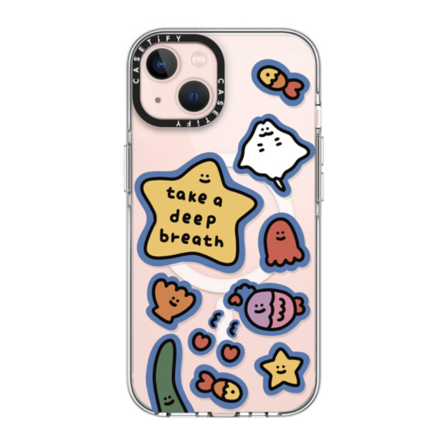 SHAO SHAO x CASETiFY iPhone 13 ケース クリア クリア ケース MagSafe対応 TAKE A DEEP BREATH BY SHAO SHAO