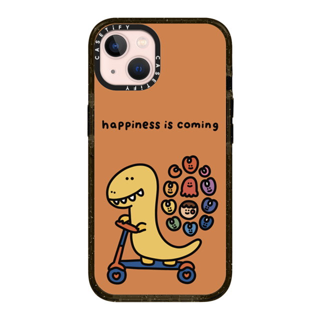 SHAO SHAO x CASETiFY iPhone 13 ケース ブラック インパクトケース HAPPINESS IS COMING BY SHAO SHAO