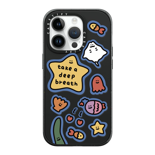 SHAO SHAO x CASETiFY iPhone 14 Pro ケース マットブラック インパクトケース MagSafe対応 TAKE A DEEP BREATH BY SHAO SHAO