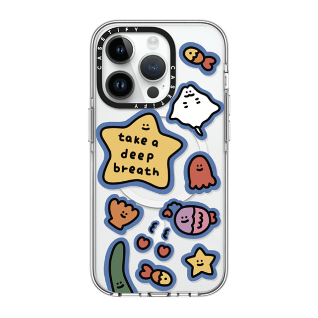 SHAO SHAO x CASETiFY iPhone 14 Pro ケース クリア クリア ケース MagSafe対応 TAKE A DEEP BREATH BY SHAO SHAO