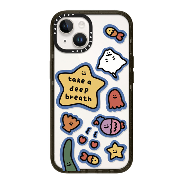 SHAO SHAO x CASETiFY iPhone 14 ケース ブラック インパクトケース TAKE A DEEP BREATH BY SHAO SHAO