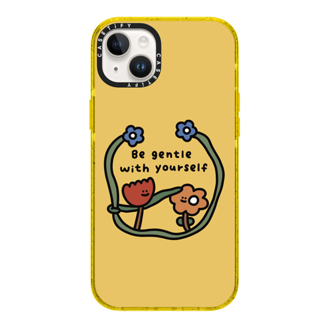 SHAO SHAO x CASETiFY iPhone 14 Plus Case Floral,Cartoon イエロー Impact Case BE GENTLE WITH YOURSELF BY SHAO SHAO Mother's Day SHAO SHAO x CASETiFY iPhone 14 Plus Case Floral,Cartoon イエロー Impact Case BE GENTLE WITH YOURSELF BY SHAO SHAO Mother's Day