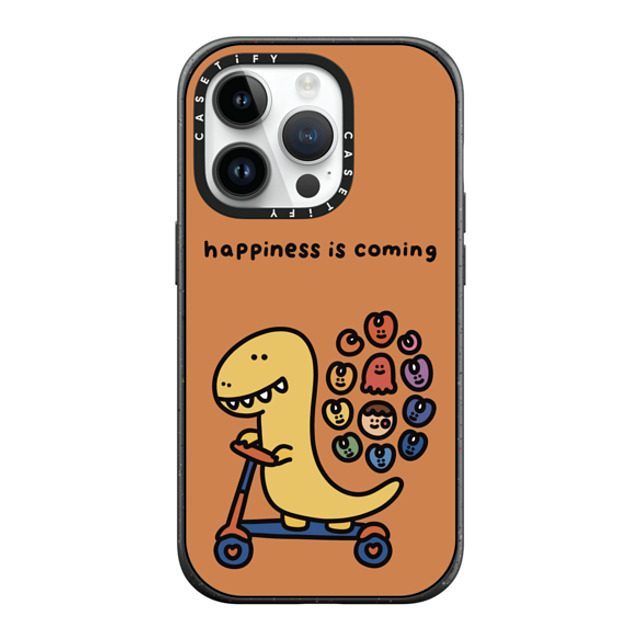 SHAO SHAO x CASETiFY iPhone 14 Pro ケース マットブラック インパクトケース MagSafe対応 HAPPINESS IS COMING BY SHAO SHAO