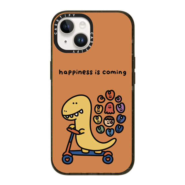 SHAO SHAO x CASETiFY iPhone 14 ケース ブラック インパクトケース HAPPINESS IS COMING BY SHAO SHAO