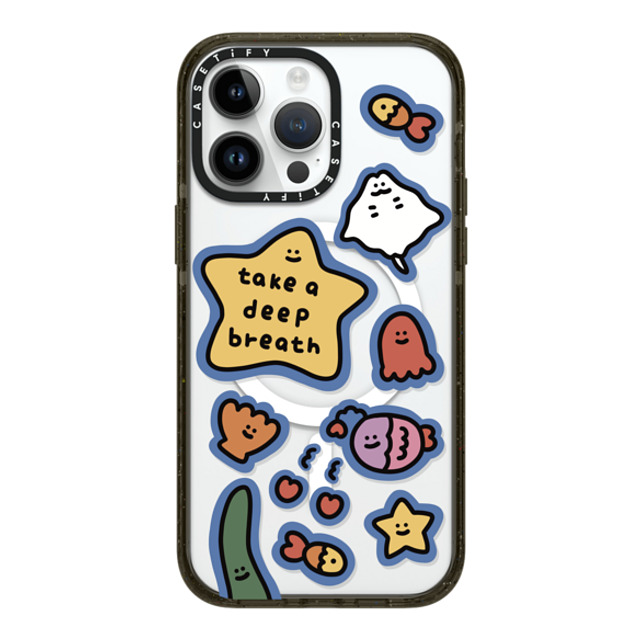 SHAO SHAO x CASETiFY iPhone 14 Pro Max ケース ブラック インパクトケース MagSafe対応 TAKE A DEEP BREATH BY SHAO SHAO