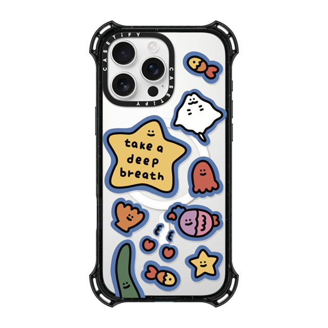 SHAO SHAO x CASETiFY iPhone 16 Pro Max ケース ブラック バウンスケース TAKE A DEEP BREATH BY SHAO SHAO