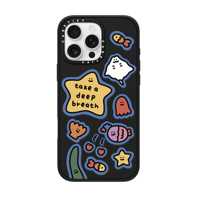 SHAO SHAO x CASETiFY iPhone 16 Pro Max ケース マットブラック インパクトケース MagSafe対応 TAKE A DEEP BREATH BY SHAO SHAO