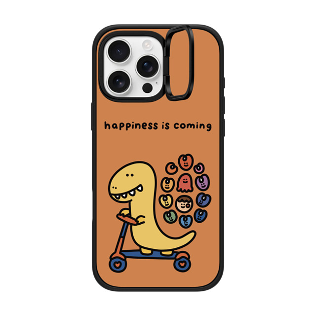 SHAO SHAO x CASETiFY iPhone 16 Pro Max ケース マットブラック インパクトリングスタンドケース MagSafe対応 HAPPINESS IS COMING BY SHAO SHAO