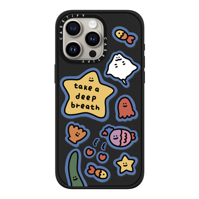 SHAO SHAO x CASETiFY iPhone 15 Pro Max ケース マットブラック インパクトケース MagSafe対応 TAKE A DEEP BREATH BY SHAO SHAO