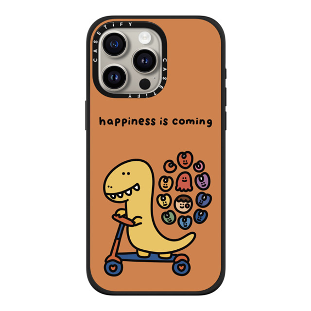 SHAO SHAO x CASETiFY iPhone 15 Pro Max ケース マットブラック インパクトケース MagSafe対応 HAPPINESS IS COMING BY SHAO SHAO