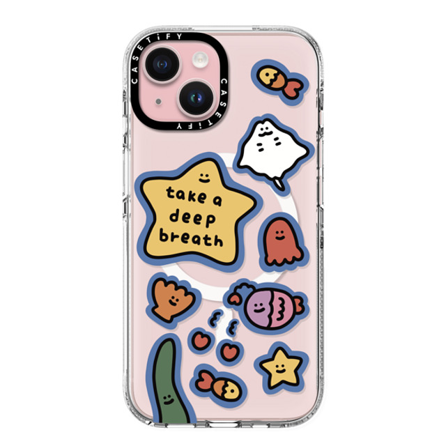 SHAO SHAO x CASETiFY iPhone 15 ケース クリア クリア ケース MagSafe対応 TAKE A DEEP BREATH BY SHAO SHAO