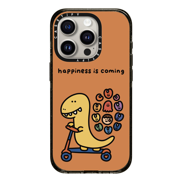 SHAO SHAO x CASETiFY iPhone 15 Pro ケース ブラック インパクトケース HAPPINESS IS COMING BY SHAO SHAO