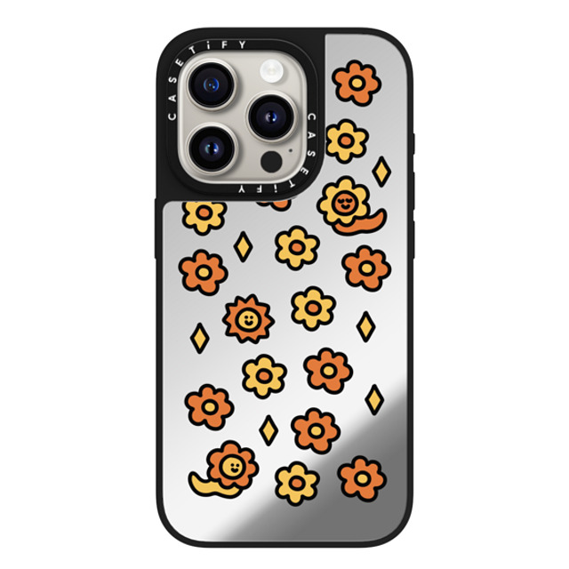 SHAO SHAO x CASETiFY iPhone 15 Pro Case Silver on Black ミラーケース MagSafe対応 Slow Life SHAO SHAO x CASETiFY iPhone 15 Pro Case Silver on Black ミラーケース MagSafe対応 Slow Life