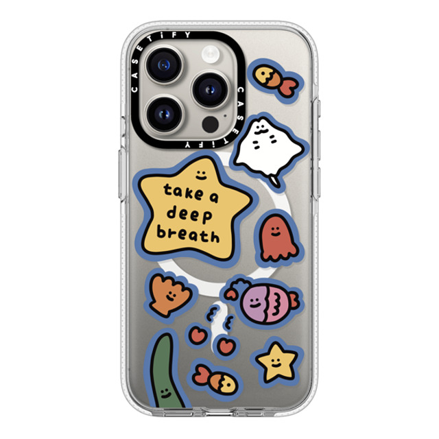 SHAO SHAO x CASETiFY iPhone 15 Pro ケース クリア クリア ケース MagSafe対応 TAKE A DEEP BREATH BY SHAO SHAO