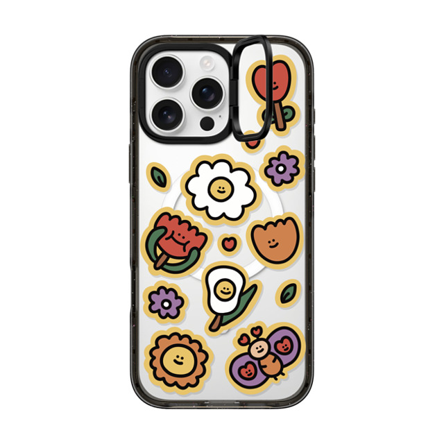 SHAO SHAO x CASETiFY iPhone 16 Pro Max ケース Sticker,Floral ブラック インパクトリングスタンドケース MagSafe対応 BLOOMING FLOWERS BY SHAO SHAO Father's Day SHAO SHAO x CASETiFY iPhone 16 Pro Max ケース Sticker,Floral ブラック インパクトリングスタンドケース MagSafe対応 BLOOMING FLOWERS BY SHAO SHAO Father's Day