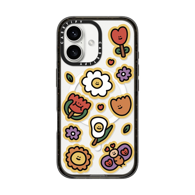 SHAO SHAO x CASETiFY iPhone 16 Case Sticker,Floral Black Impact Case MagSafe Compatible BLOOMING FLOWERS BY SHAO SHAO Father's Day SHAO SHAO x CASETiFY iPhone 16 Case Sticker,Floral Black Impact Case MagSafe Compatible BLOOMING FLOWERS BY SHAO SHAO Father's Day