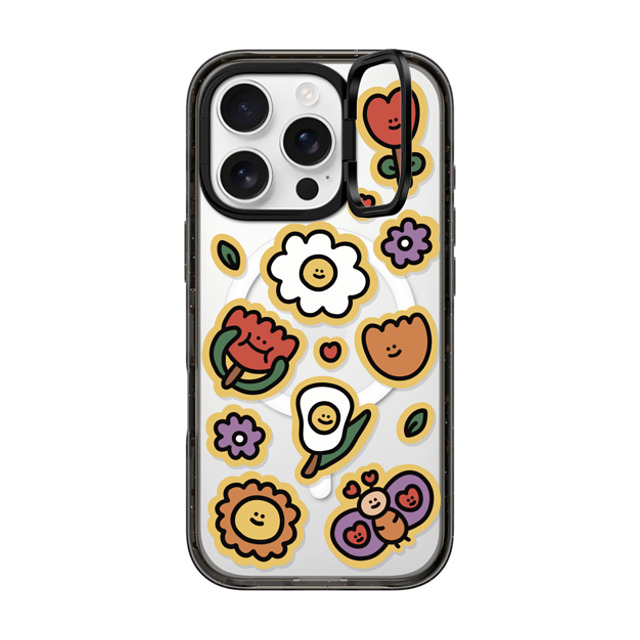 SHAO SHAO x CASETiFY iPhone 16 Pro Case Sticker,Floral Black インパクトリングスタンドケース MagSafe対応 BLOOMING FLOWERS BY SHAO SHAO Father's Day SHAO SHAO x CASETiFY iPhone 16 Pro Case Sticker,Floral Black インパクトリングスタンドケース MagSafe対応 BLOOMING FLOWERS BY SHAO SHAO Father's Day