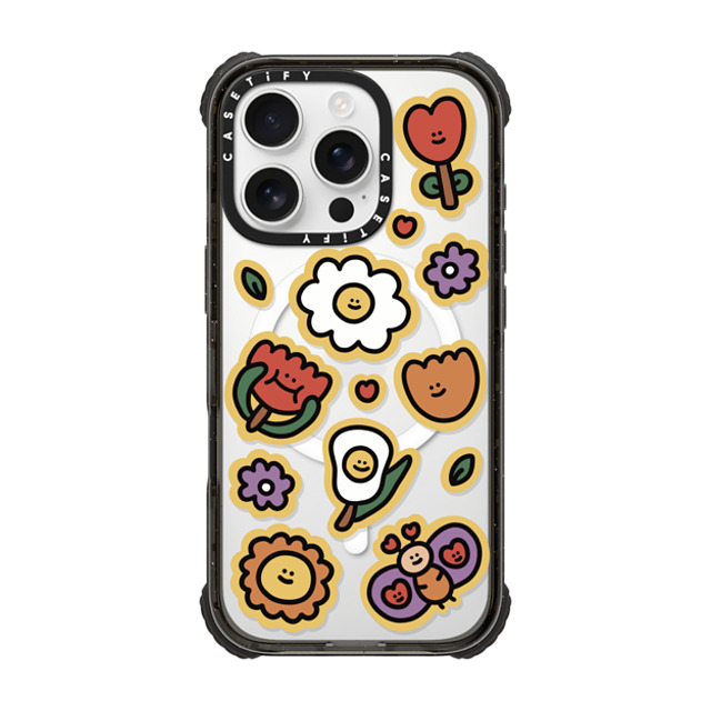 SHAO SHAO x CASETiFY iPhone 16 Pro ケース Sticker,Floral ブラック ウルトラ インパクトケース MagSafe 対応 BLOOMING FLOWERS BY SHAO SHAO Father's Day SHAO SHAO x CASETiFY iPhone 16 Pro ケース Sticker,Floral ブラック ウルトラ インパクトケース MagSafe 対応 BLOOMING FLOWERS BY SHAO SHAO Father's Day